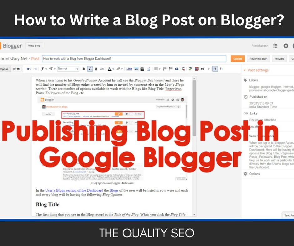 How to Write a Blog Post on Blogger?