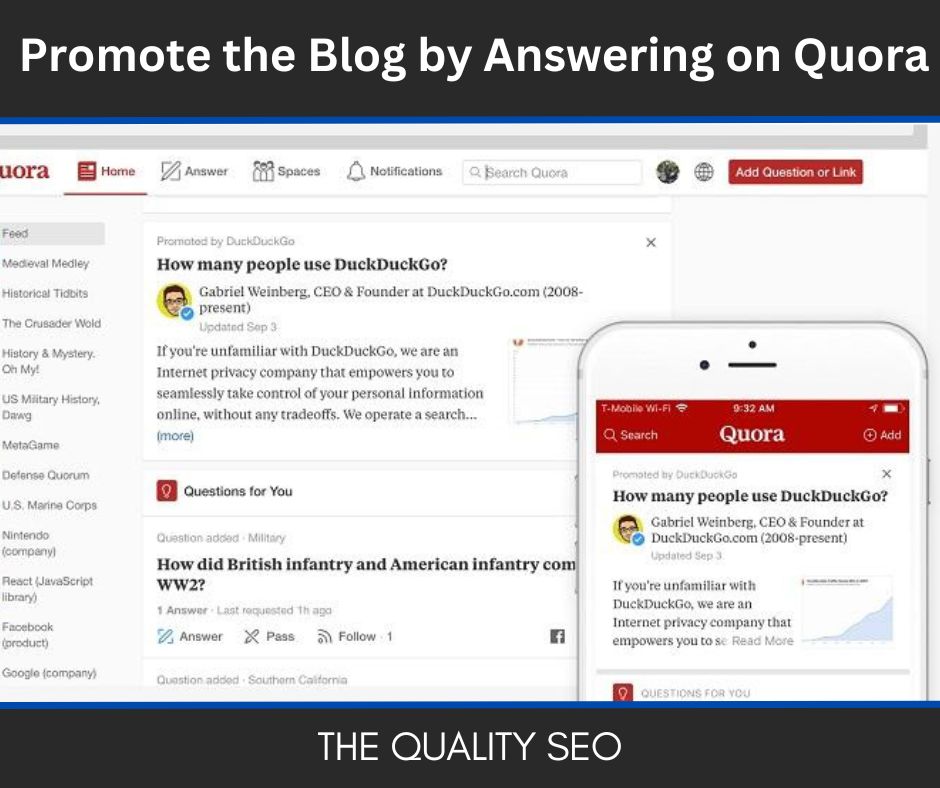 romote the Blog by Answering on Quora