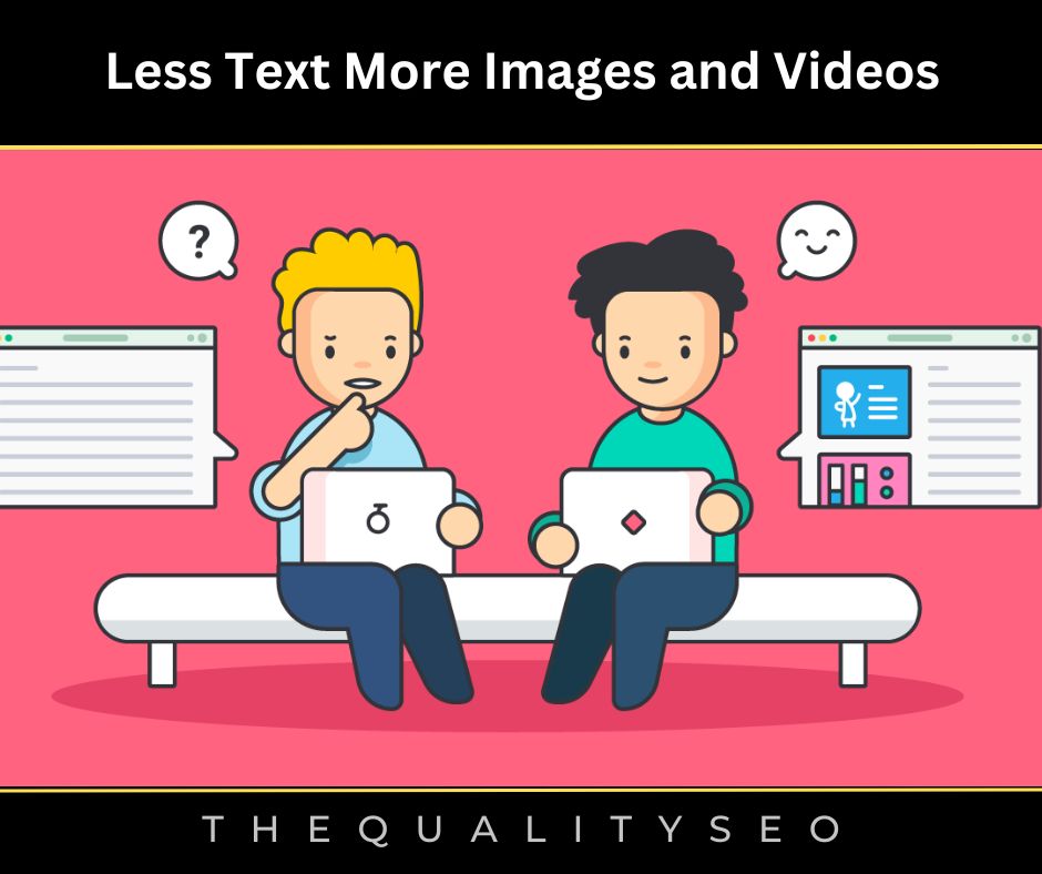 Less Text More Images and Videos