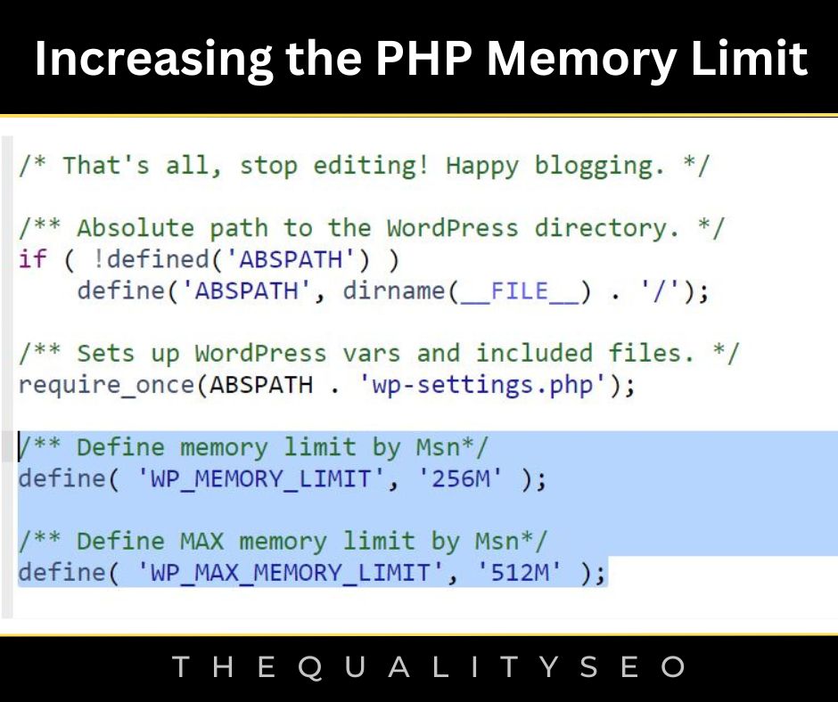 Increasing the PHP Memory Limit