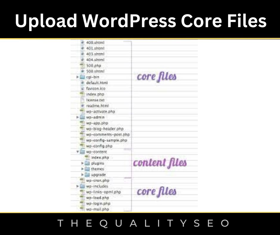 Upload WordPress Core Files