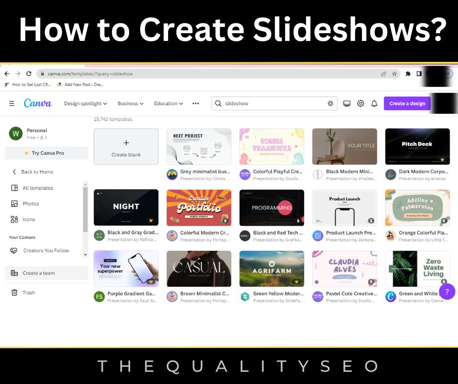 How to Create Slideshows?