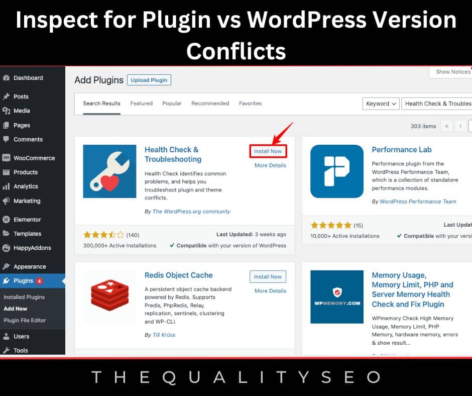 Inspect for Plugin vs WordPress Version Conflicts