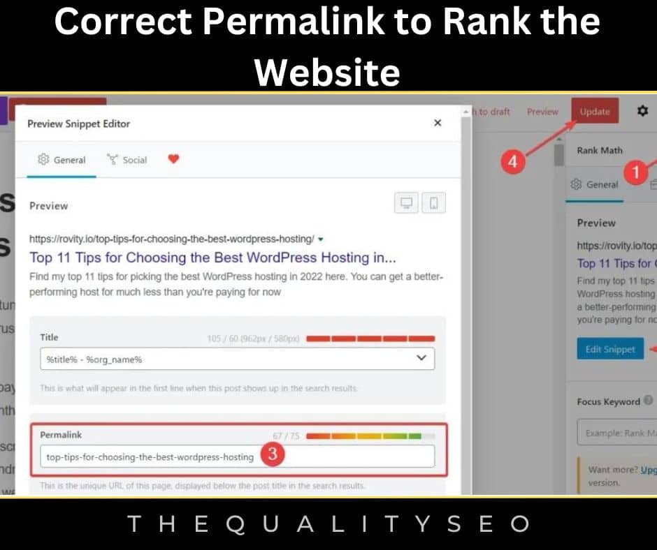 Correct Permalink to Rank the Website
