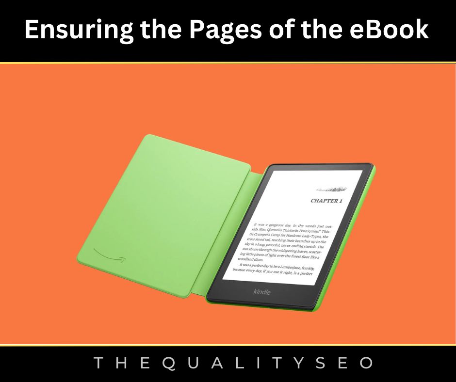 Ensuring the Pages of the eBook