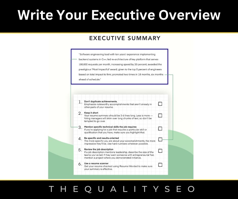 Write Your Executive Overview