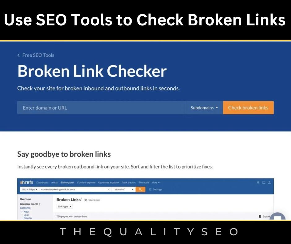 Use SEO Tools to Check Broken Links