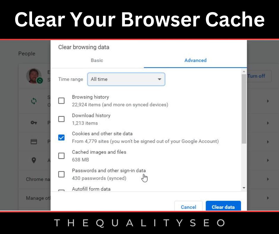 Clear your browser cache
